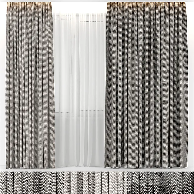 CURTAINS WOOL 3D Model