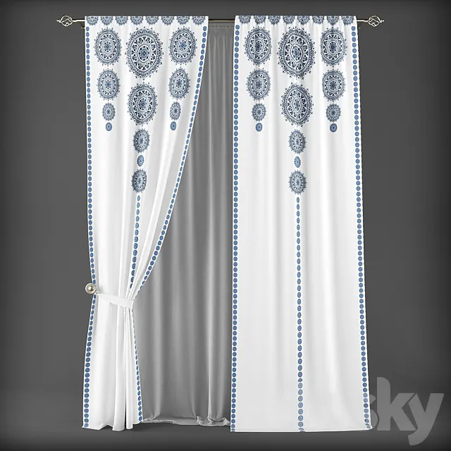 Curtains286 3D Model