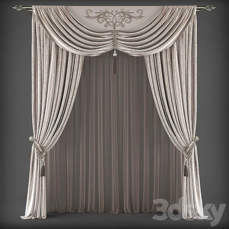 Curtains304 3D Model Free