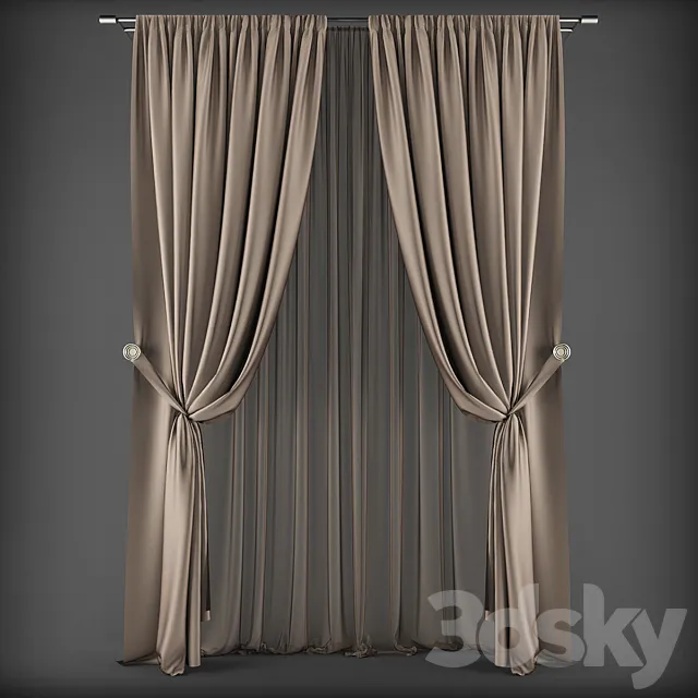 Curtains321 3D Model