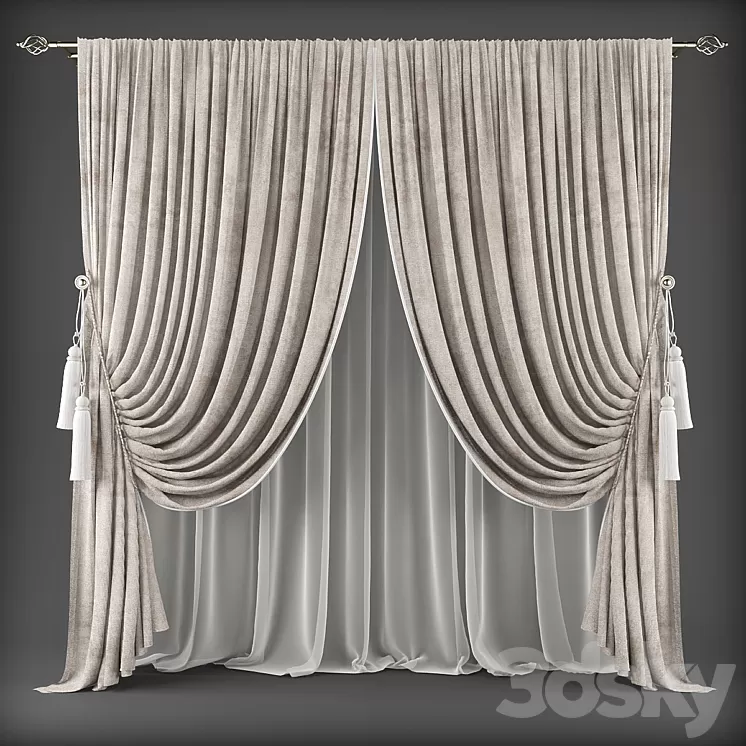 Curtains474 3D Model