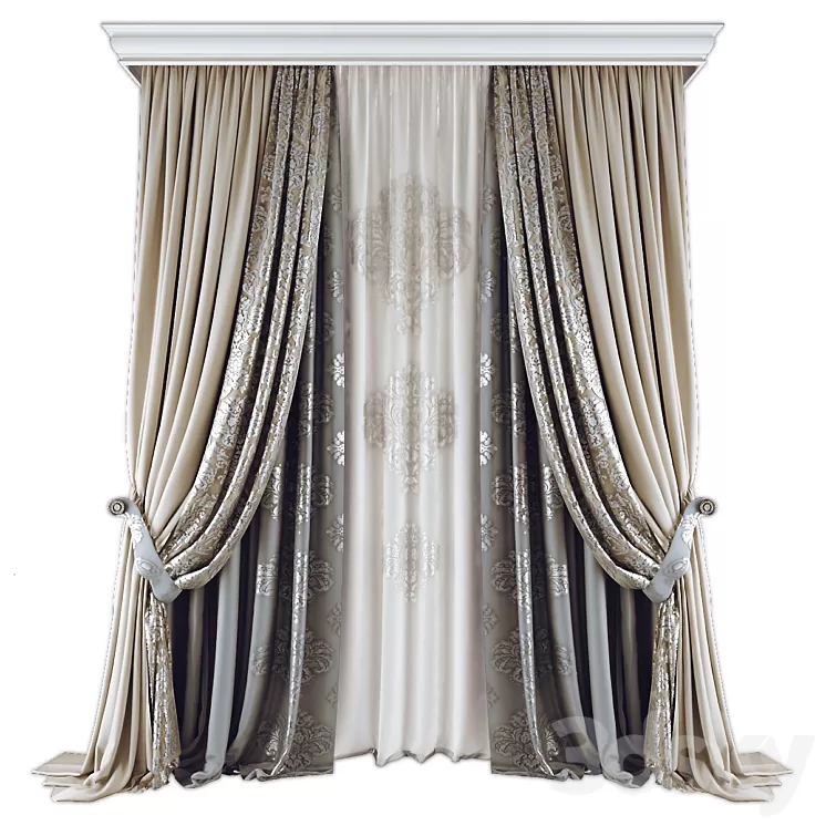 Curtains553 3D Model Free