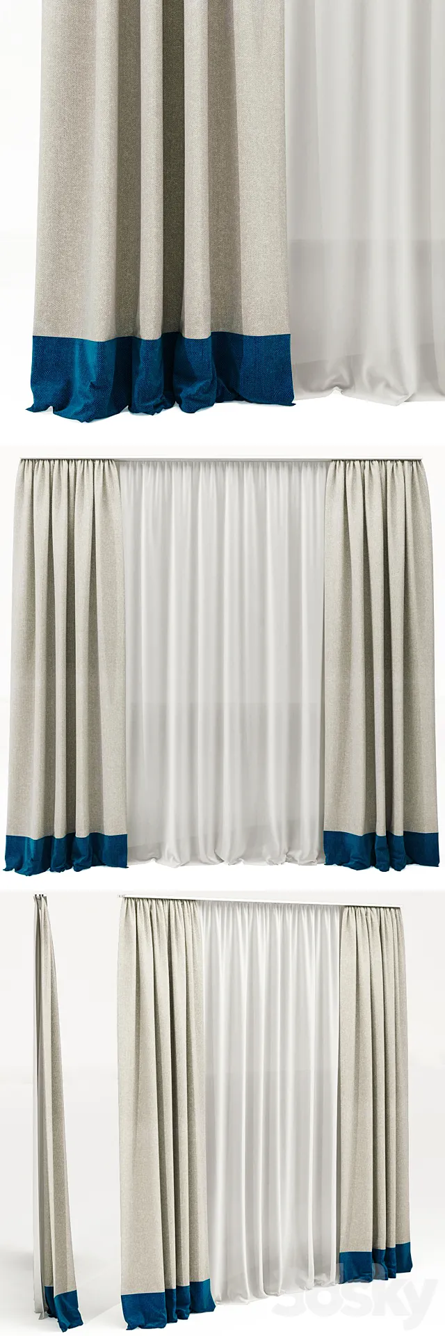 Curtains_01 3D Model