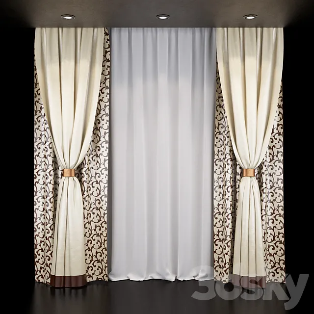 Curtains_02 3D Model