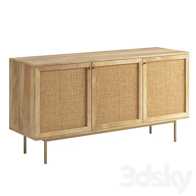 Curtis 3 Door Sideboard 3DModel