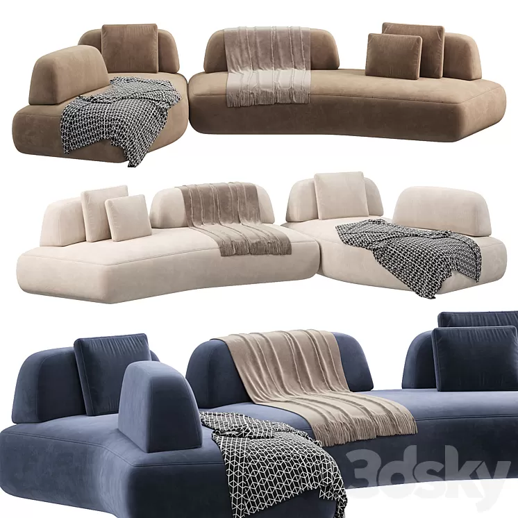 CURVE Sofa by Art Nova Sofas 3D Model Free