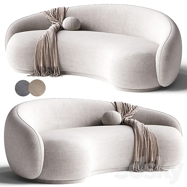 Curved Sofa 3D Model