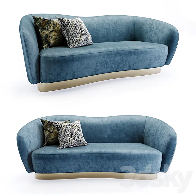Curved sofa 3D Model