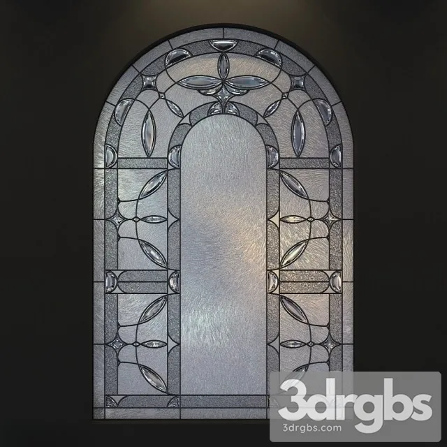 Curved Windows Stained Glass 3D Model Free
