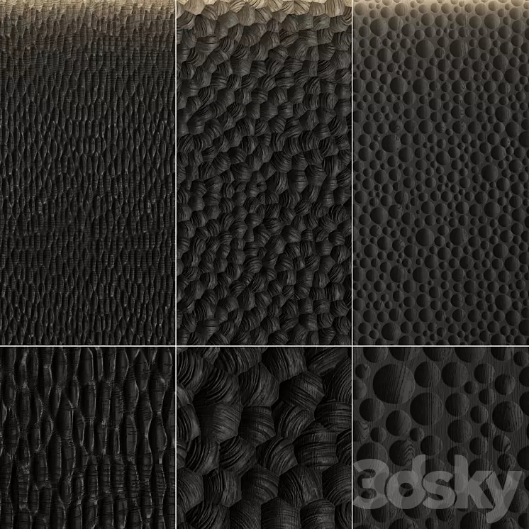 Curved wood materials 3D Model Free