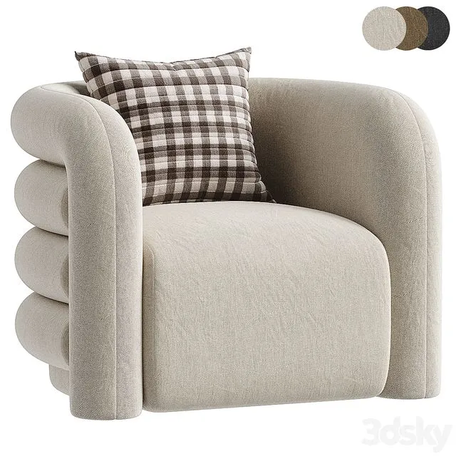 Curves Lounge Chair 3D Model