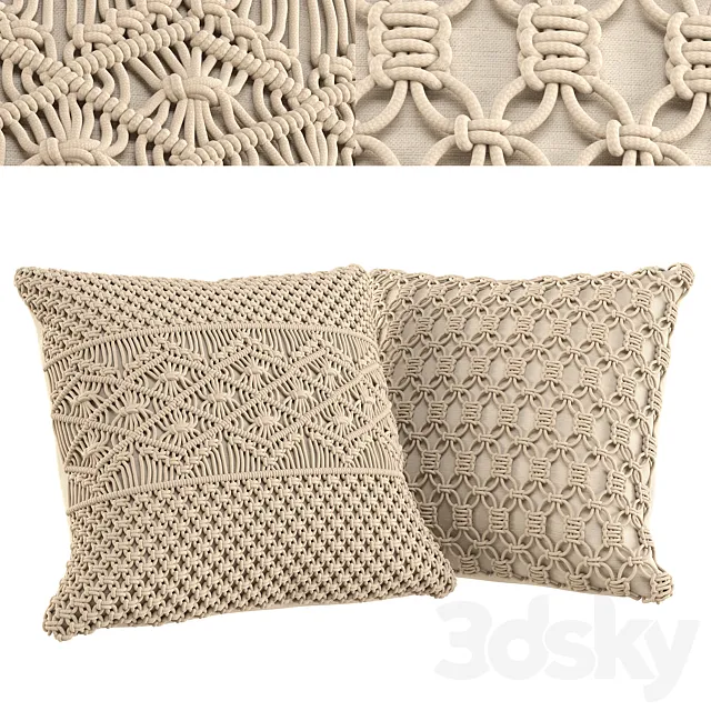Cushion Set 01 - Macrame Boho Free Download