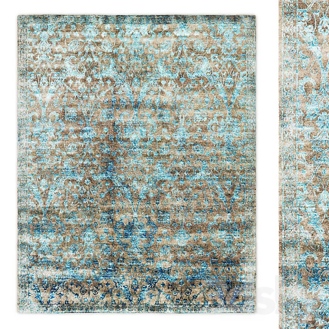Custom Flore Hand-Knotted Rug RH 3DModel