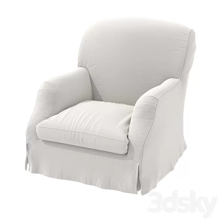 Custom made slipcovered chair 3D Model Free