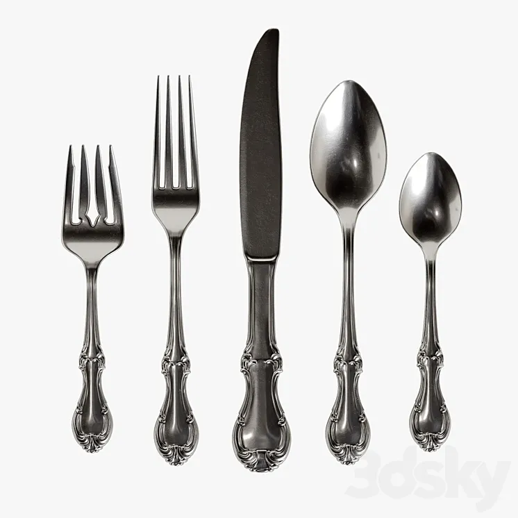 Cutlery 2 3D Model Free