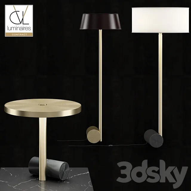 CVL Contract Calé (e) Table Lamp & Floor Lamp Collection 3D Model