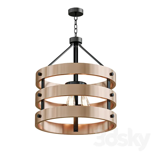 Cylinder Cage Restaurant Pendant 3D Model