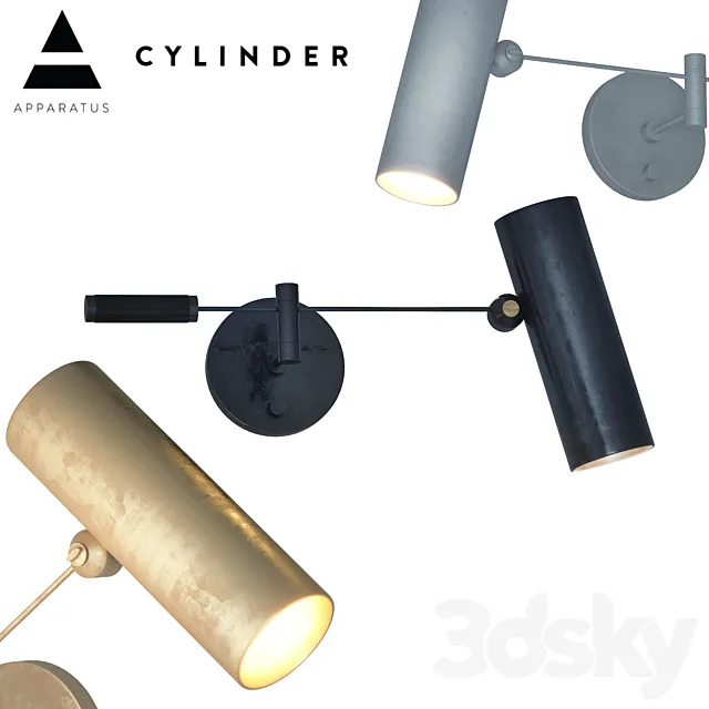 Cylinder swing arm sconce 3D Model