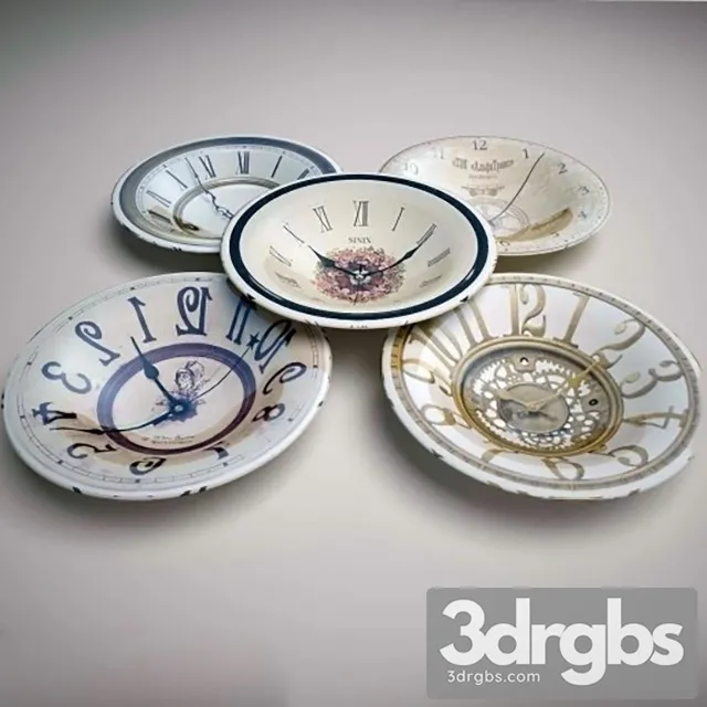 Cymbals Clock 3D Model Free
