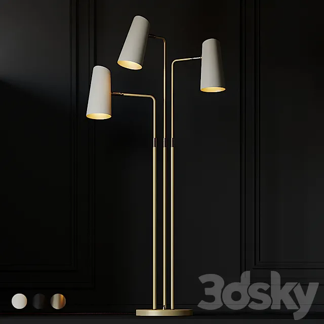 cypress 3-arm FLOOR LAMP 3DModel