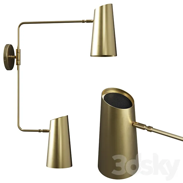 Cypress Double Swing Arm Sconce 3D Model