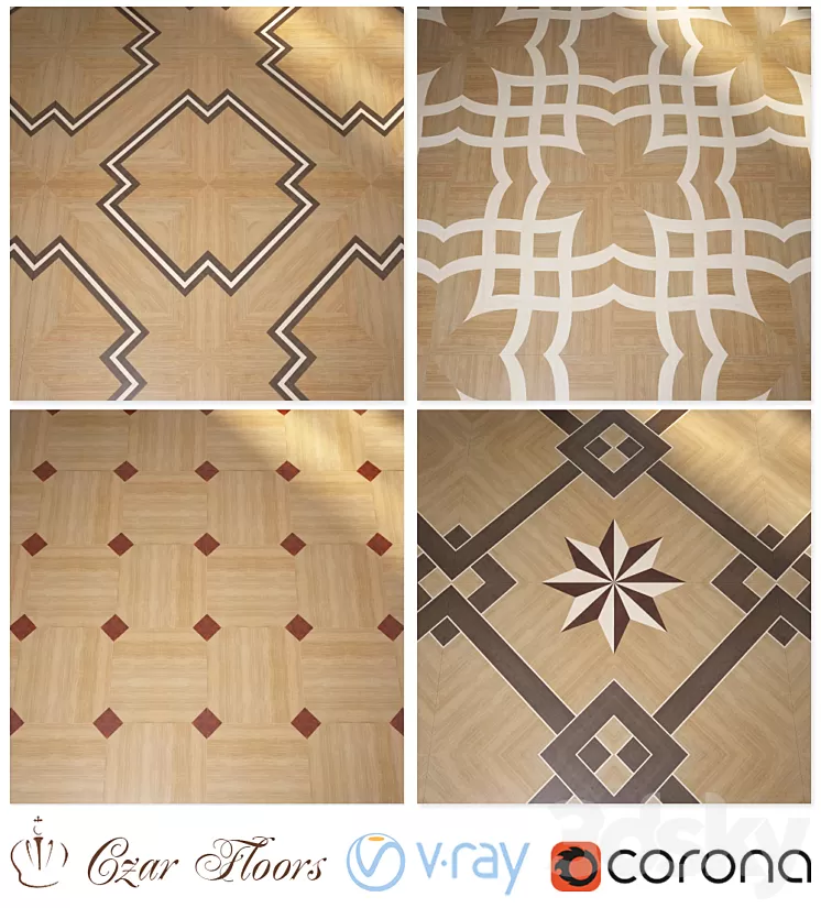 Czare Floors Part 2 - art. Mx1 Mx16 Mx24 Mx44 3D Model