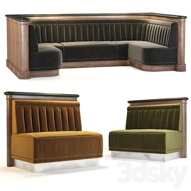 D0. Restaurant sofa 3D Model