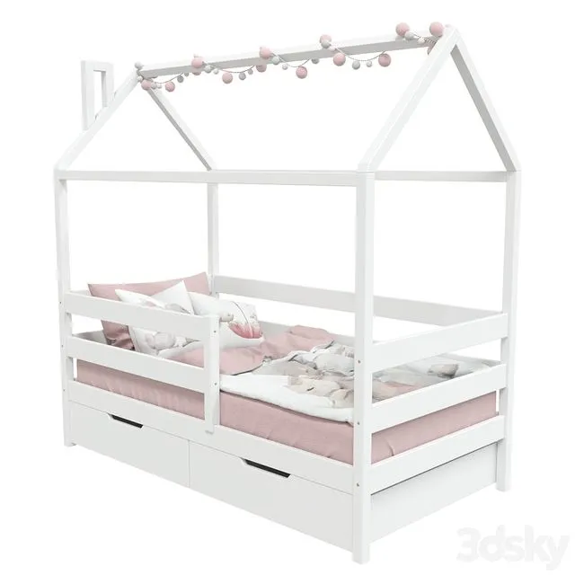 Вed-house Ecodrev pink textile 3D Model