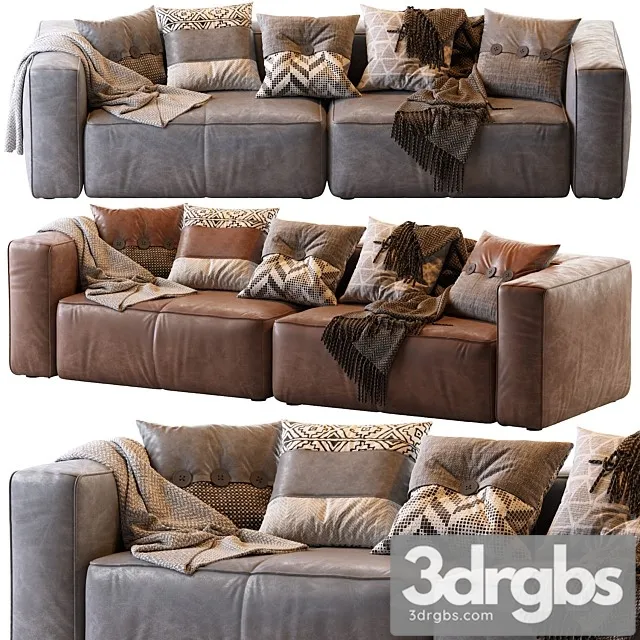 Мello Taos Brown Right Arm Corner Sectional 3D Model Free