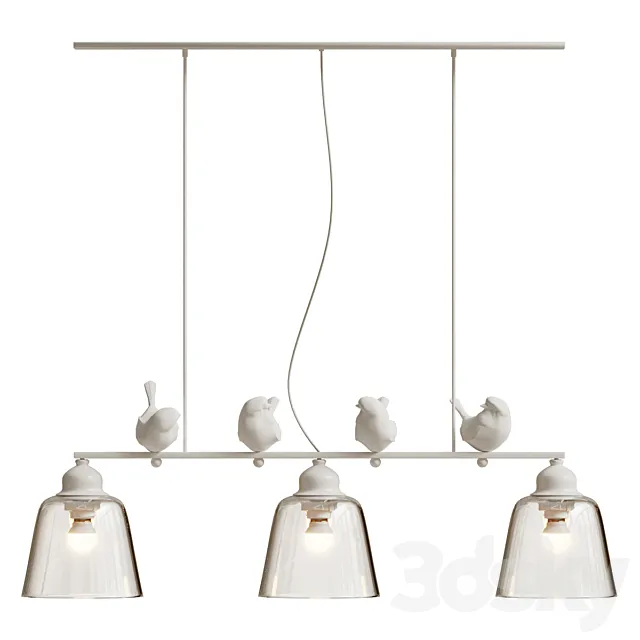 Подвесной светильник provence bird pendant line 3 3D Model