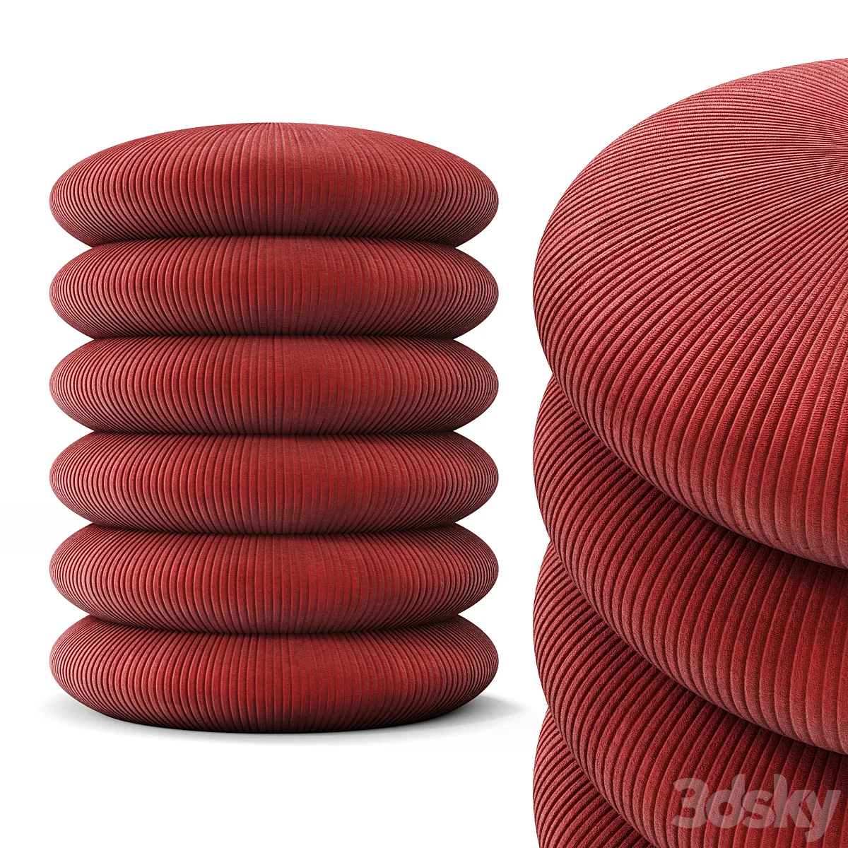 Пуф Velveteen 3D Model