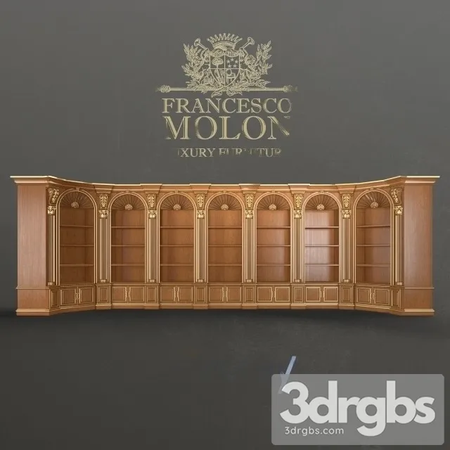 Сabinet Library Francesco Molon 3D Model Free