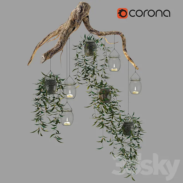Сascading chandelier 3D Model
