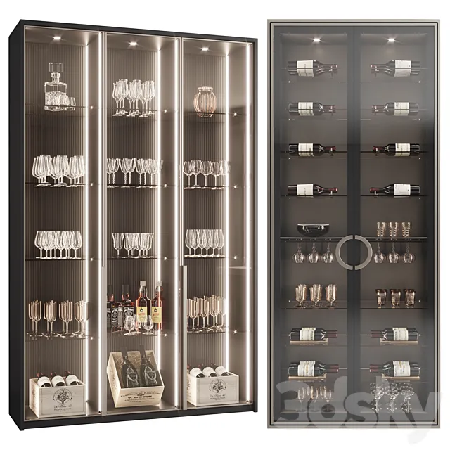 Сupboard with dishes My Design №21 3D Model