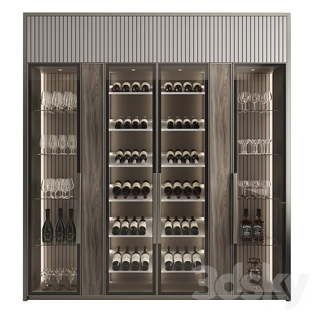 Сupboard with dishes My Design №38 3D Model