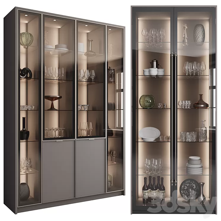 Сupboard with dishes My Design №8 3D Model