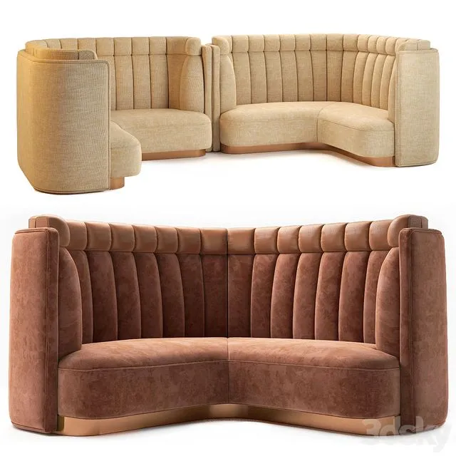 D4 restaurant sofa 3D Model
