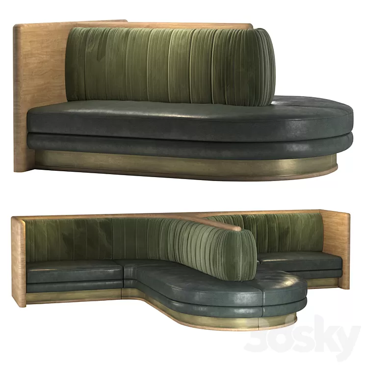 D8-sofa for restaurant 3D Model Free