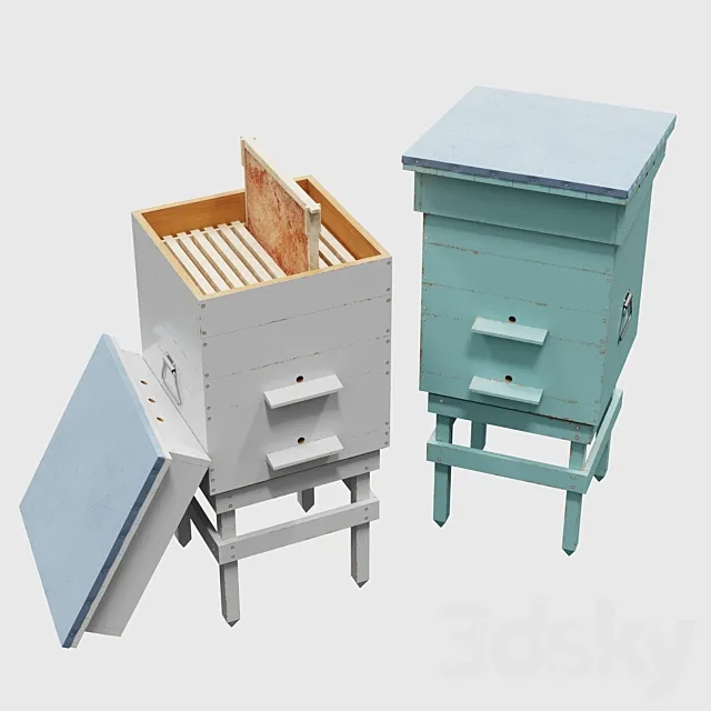 Dadant Hive 2 3D Model