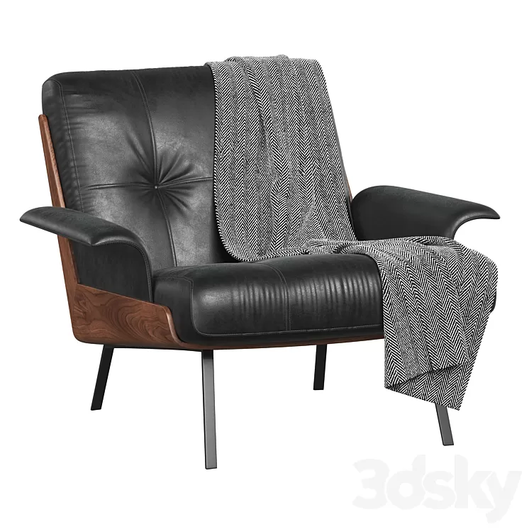 Daiki Armchair by Minotti 3D Model Free