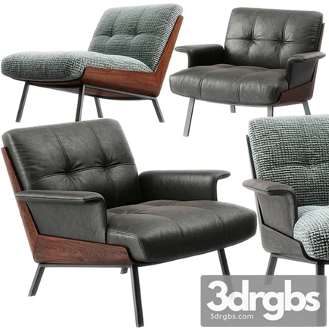 Daiki armchairs by minotti 3D Model Free