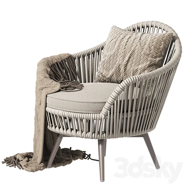 Daisy swivel club chair 3D Model