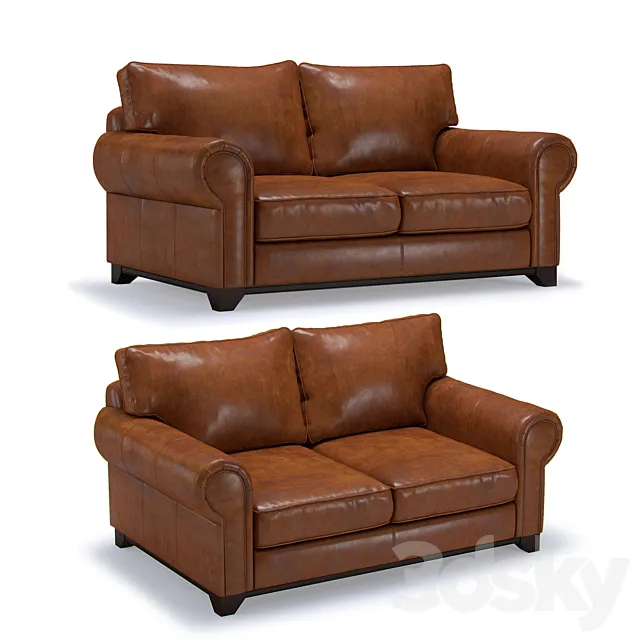 Dakota Formal Back 2 Seater Sofa 3DModel