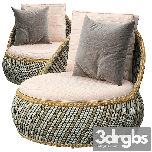 Dala lounge chair by dedon 3D Model Free
