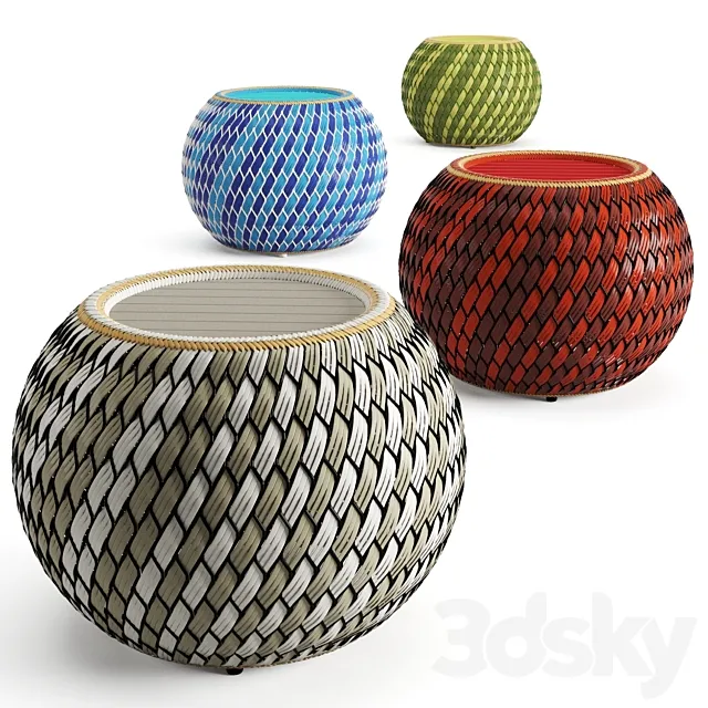 Dala Side Table By Dedon 3D Model