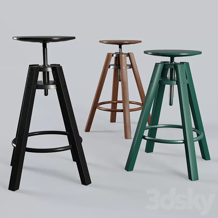 Dalfred Branded Stool 3D Model