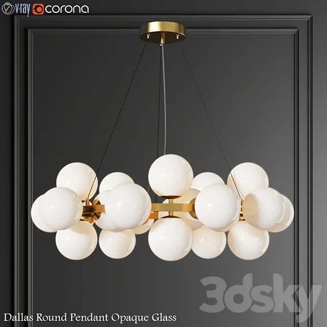 Dallas Maytoni Round Pendant Lamp 3DModel