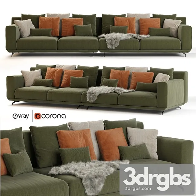 Dalton sofa ditre italia 2 3D Model Free