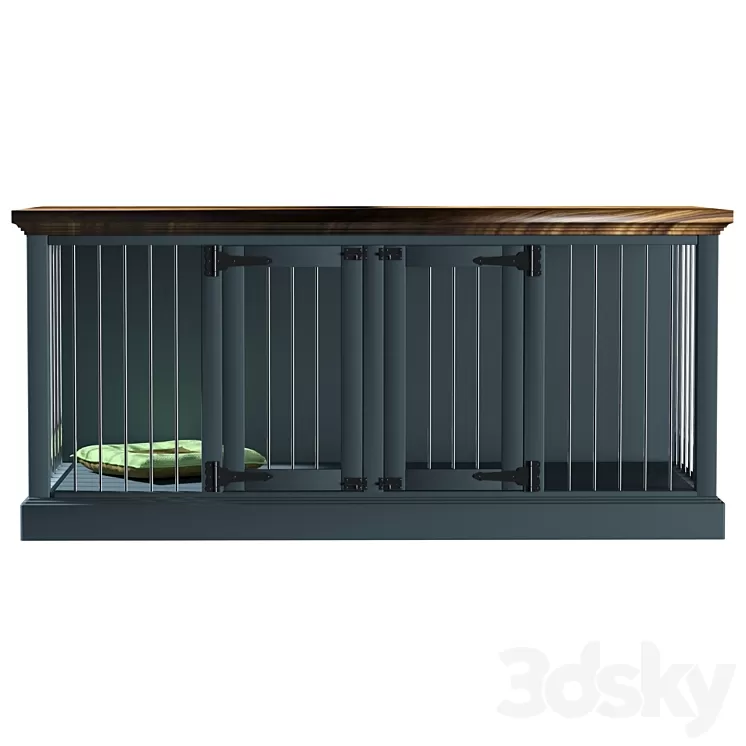 Damien Double Wide Credenza Pet Crate by Archie & Oscar 3D Model