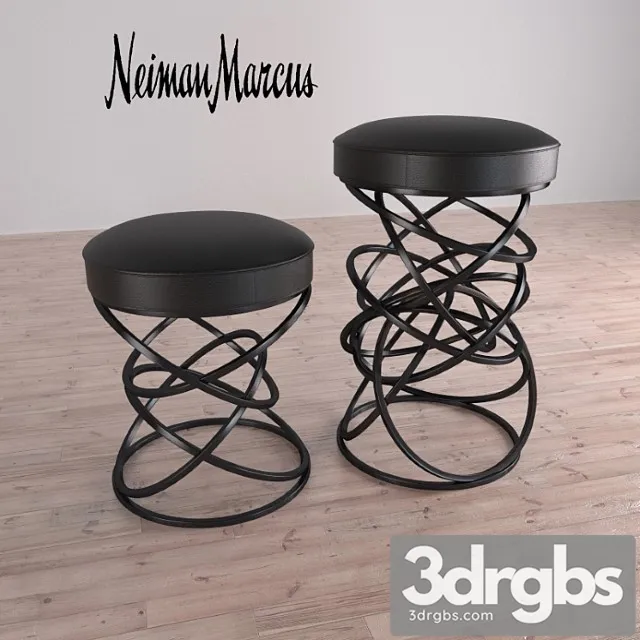 Dancing Circles Stool 3D Model Free